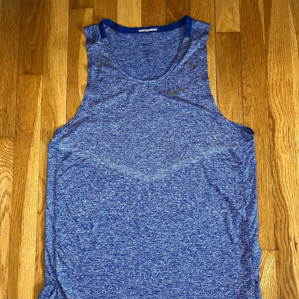 Nike Blue Athletic Tank Top Moisture-Wicking Performance